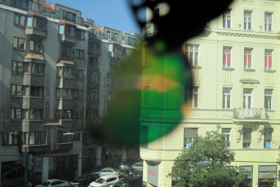 Straßenfoto aus dem Fenster