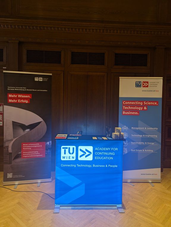 TU Wien information booth at the event
