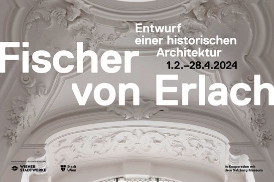 Exhibition poster: Fischer von Erlach. Entwurf einer historischen Architektur