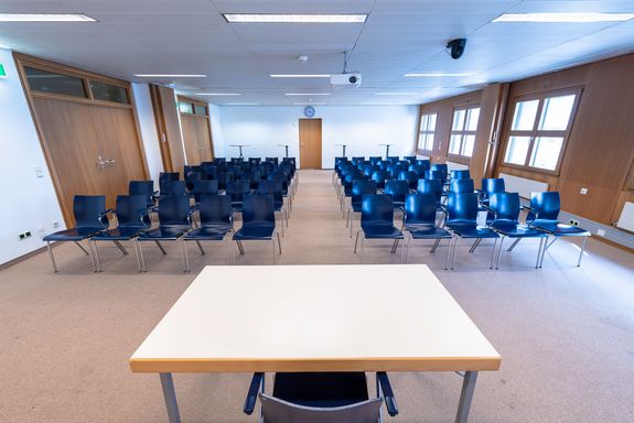 Photo lecture room in the library cinema seating