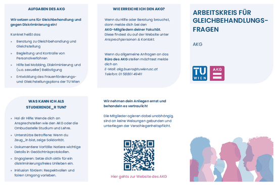 Infoflyer des AKG für Studierende, öffnet sich im neuen Fenster
