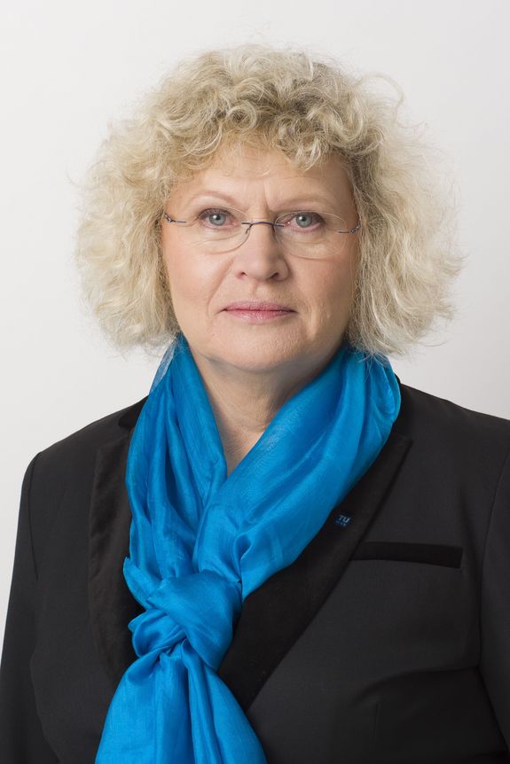 Sabine Seidler Portrait photo of headmistress on the white background