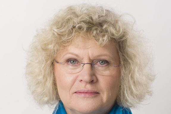 Sabine Seidler Portrait photo of headmistress on the white background