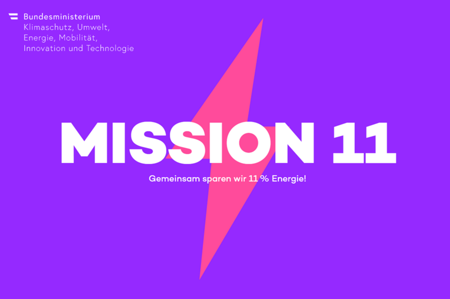 Logo der Stromsparkampagne der Bundesregierung Mission 11