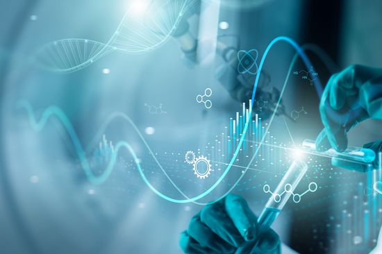 Das Bild symbolisiert innovative Forschung, technologische Präzision und datenbasierte Entwicklung.