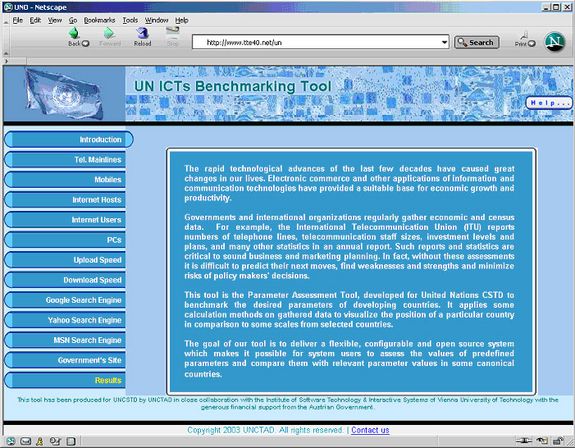 Abb. 1: Website der Software