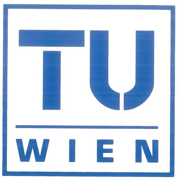 Aufkleber mit TU Logo (blau auf weiß)