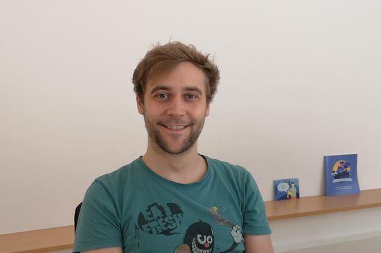 Maximilian Moser in his new office