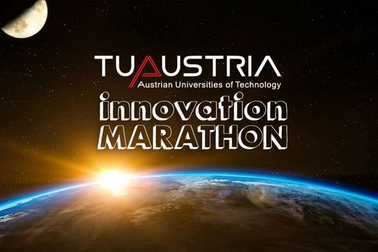 Montage - Earth from space, Marathon logo