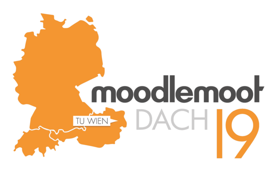 MoodleMoot DACH 2019 Sujet mit den Ländern Deutschland, Schweiz und dem Gastgeberland Österreich
