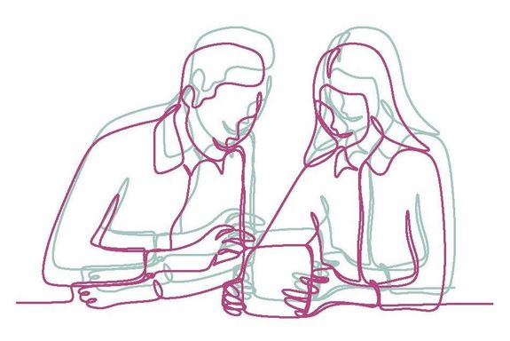 Illustration Paar Dual Career Folder