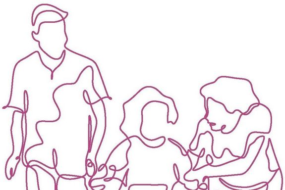 Illustration Familie Dual Career Folder