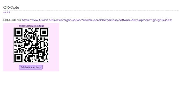 Screenshot von QR-Code