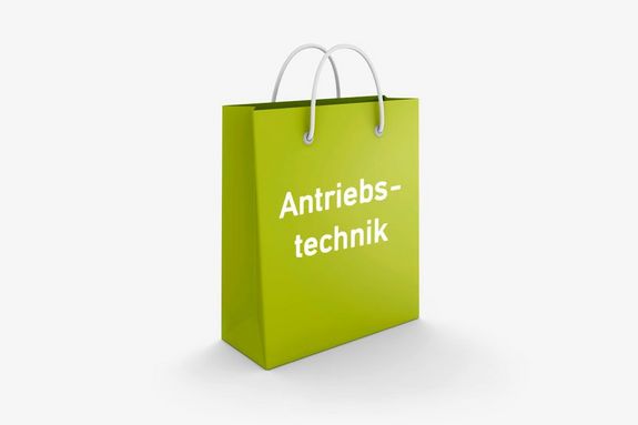 grünes Sackerl mit der Aufschrift: Antriebstechnik