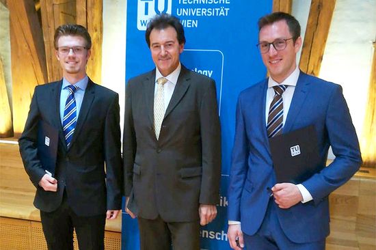 Thomas Bruckmüller, Prof. Bernhard Geringer und Max Quissek (v.l.n.r.)