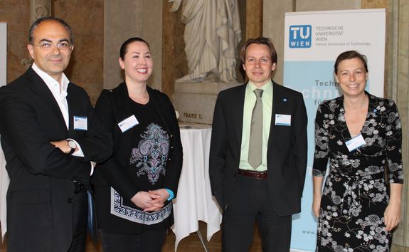 v.l.n.r.: Schahram Dustdar, Claudia Czerkauer-Yamu, Wolfgang Gawlik, Gudrun Weinwurm