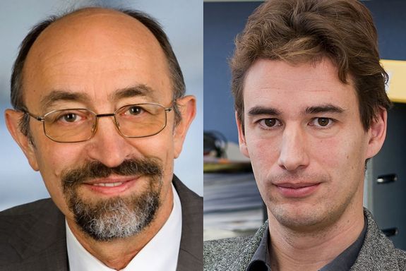 Prof. Günter Blöschl (links, Foto: Wilke) und Prof. Christian Hellmich