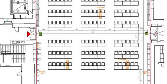 Kuppelsaal CAD Plan Klassenzimmer