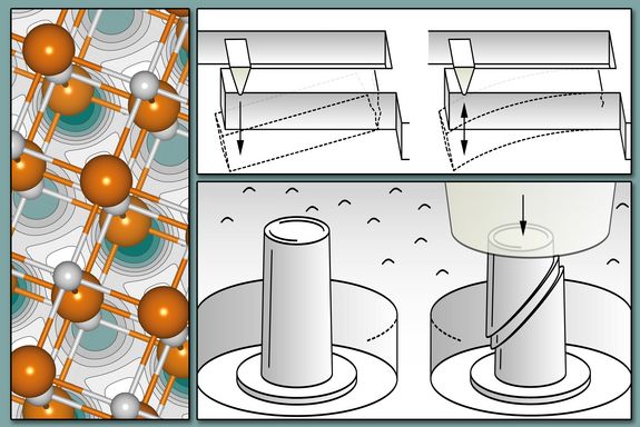 Materialstücke, die unter Belastung brechen