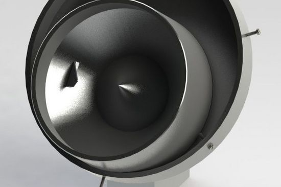 Photo of  Special shaped inner vessel in a bigger rotating vessel on sputtering