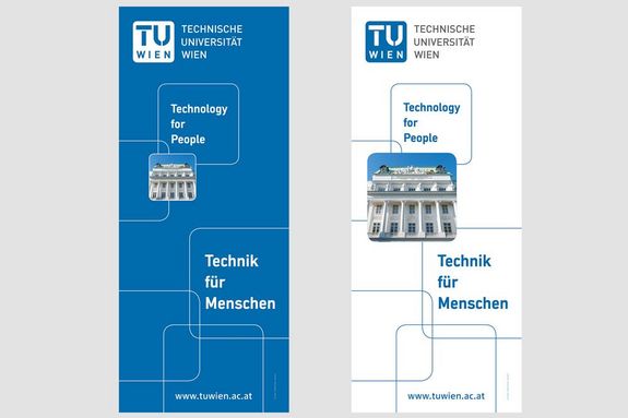 Abbildung zweier Roll-ups der TU Wien