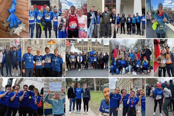 Collage aus Selfies von Marathonläufer_innen