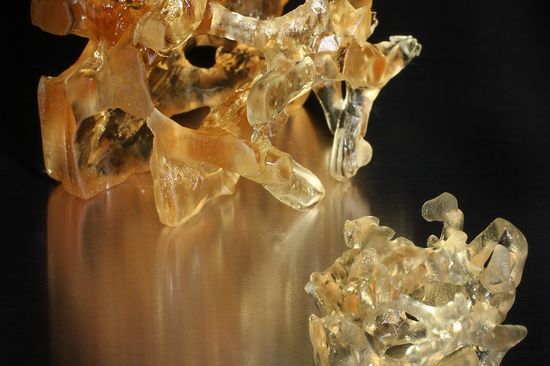 Mittels 3D-Druck hergestellte Gerüststruktur aus bioabbaubaren Polymeren