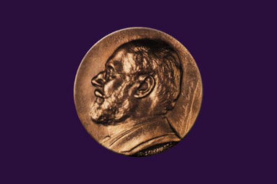 Eine Medaille mit der Abbildung von Wilhelm Exner