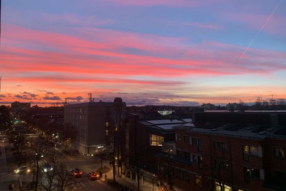 Abendblick auf eine Stadt