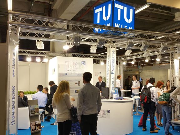 Der Messesstand der TU Wien bei der Achema