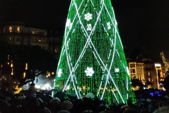 Weihnachtsfeier in der Stadt