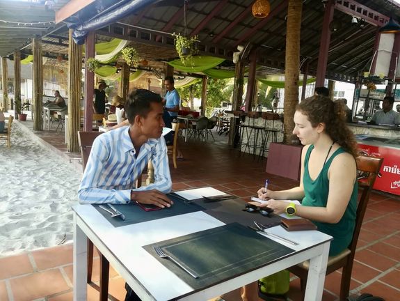 Bild von ETIA Studierende Christina Huber in Kambodscha