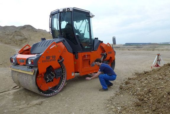 Traktor auf der Baustelle