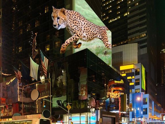 Times Square mit einer 3D Täuschung