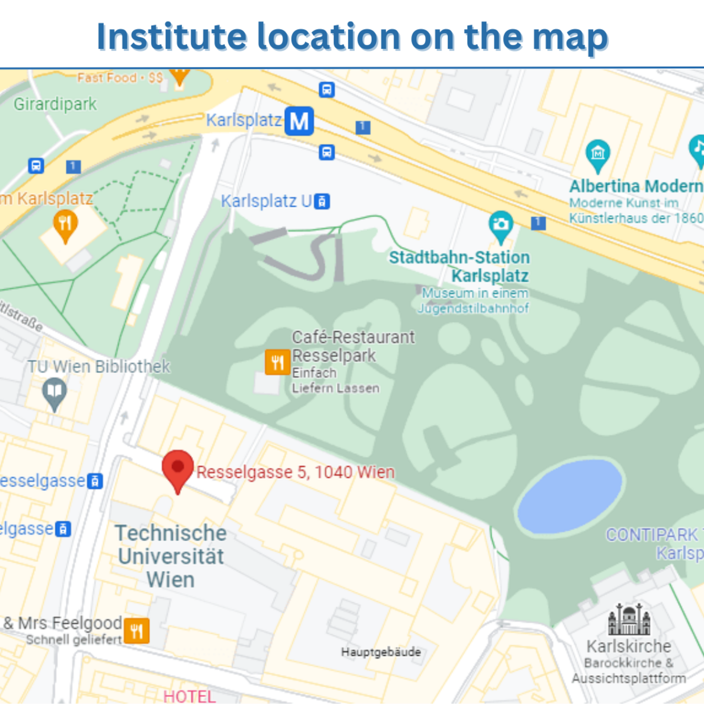 Location of the IFM Institute of the TU Wien