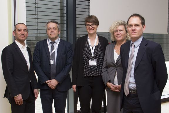 Andreas Wildberger, Michael Wiesmüller, Eva Czernohorszky, Sabine Seidler, Christoph Pollak (v. l. n. r.)