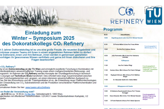 CO2Refinery Einladung Winter-Symposium 2025