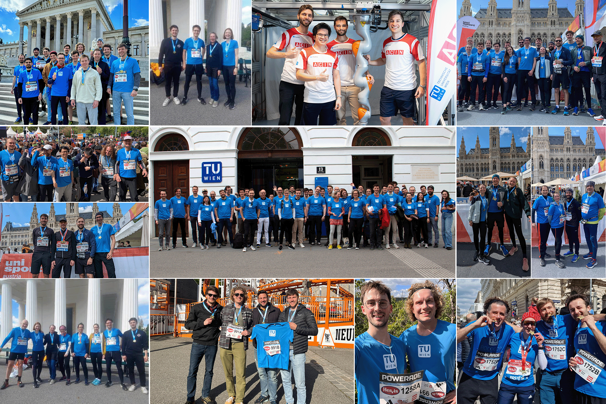 Collage mit Marathonteilnehmer_innen der TUW