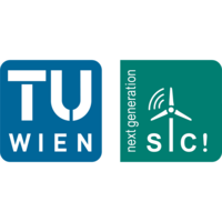 SIC logo - SIC next generation lettering, picture of a wind turbine