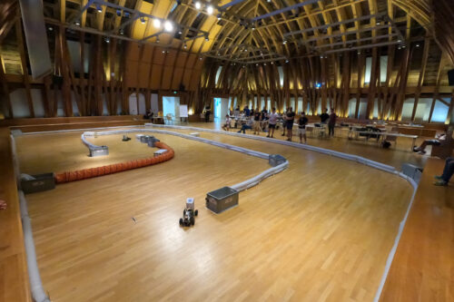 Cars on race track in Kuppelsaal