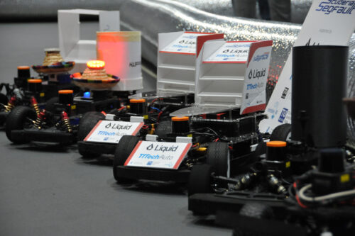 Race cars of the best three teams