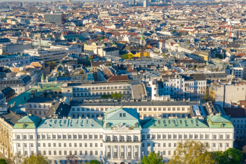Overview of Vienna from above