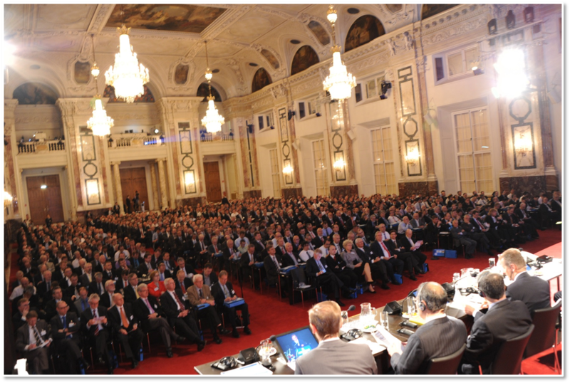View of the Hofburg ballroom from the lectern