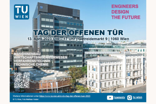 Flyer Tag der Offenen Tür Technische Universtität Wien Maschinenbau