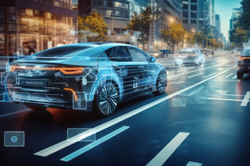 Computergeneriertes Bild zeigt Autos und Mobilität der Zukunft