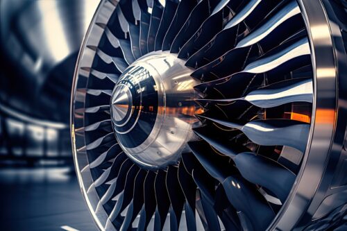 Bild einer Flugzeugturbine